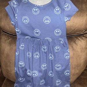 Wonder Nation Blue Heart Pattern Dress